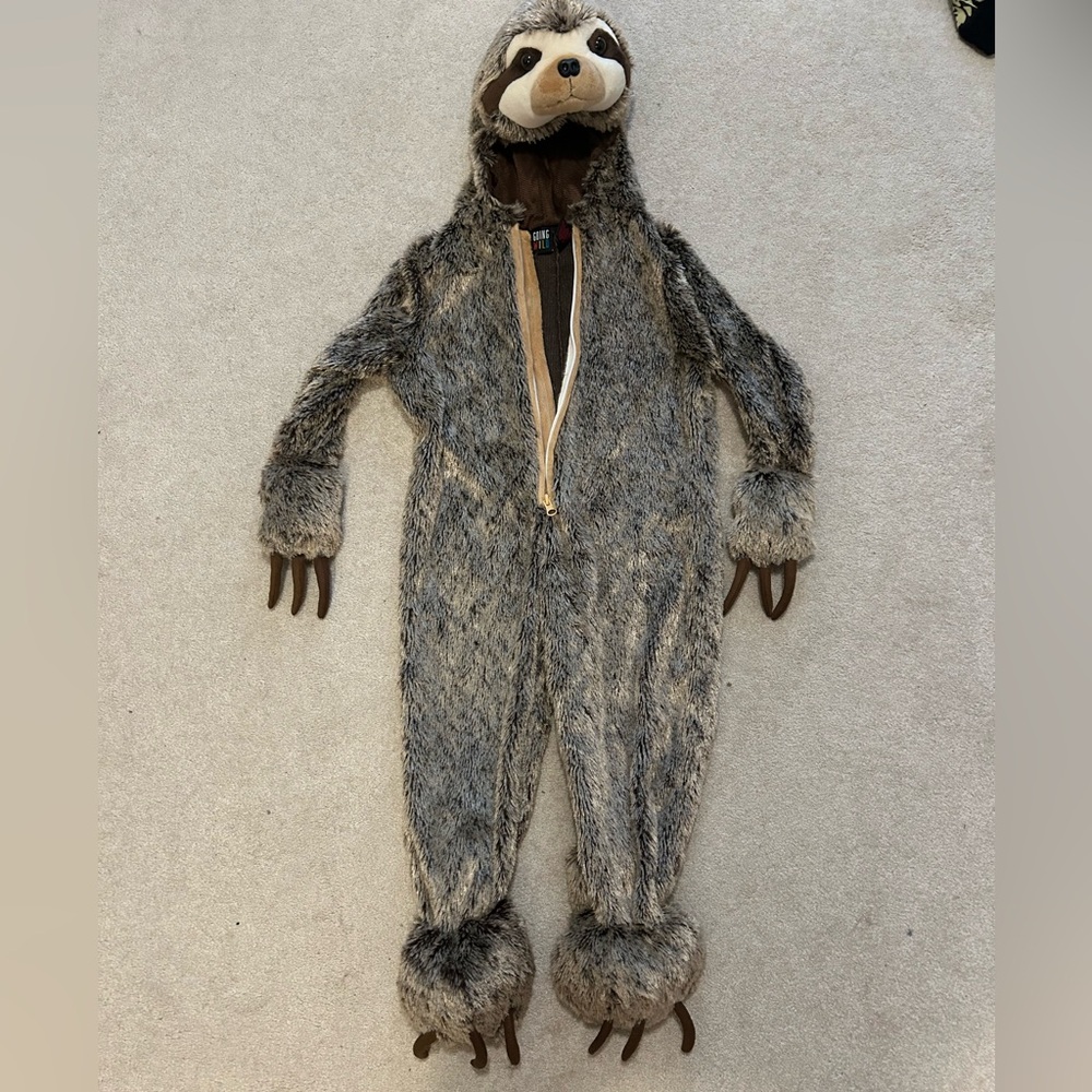 Cozy Sloth Kids One Piece Costume
